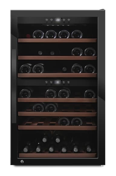 Frittstående vinskap - WineExpert 66 Fullglass Black