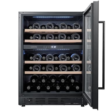 Innbyggbart vinskap - Arctic Collection 60D Fullglass Black