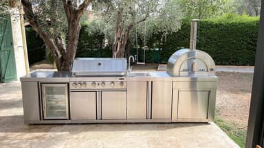 Myoutdoorkitchen - Modul med oppvaskbenk og oppbevaringsskap
