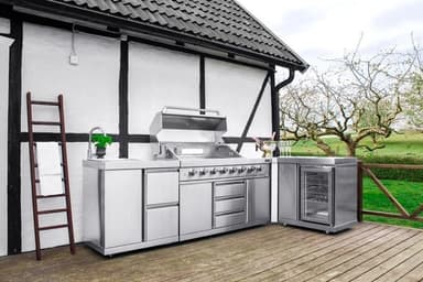Myoutdoorkitchen - Modul med kjøleskap og oppbevaringsskap