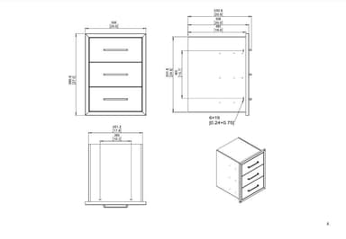 Myoutdoorkitchen - Built-in - Innbyggbar trippelskuff