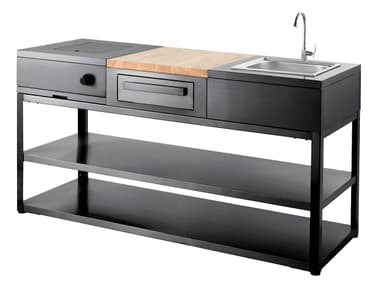 Nordic Line Svart - Udekøkken Grunnmodul 180 cm (3 moduler)