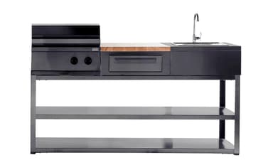 Nordic Line Svart - Udekøkken Grunnmodul 180 cm (3 moduler)