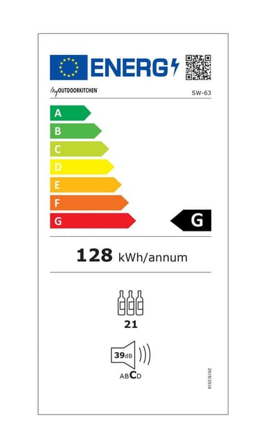 Myoutdoorkitchen - Modul kjøleskap med dobbeldører