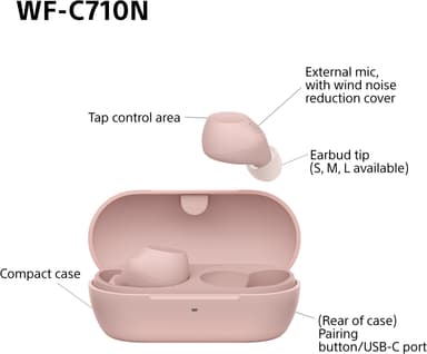 Sony WF-C710N helt trådløse in-ear hodetelefoner (rosa)