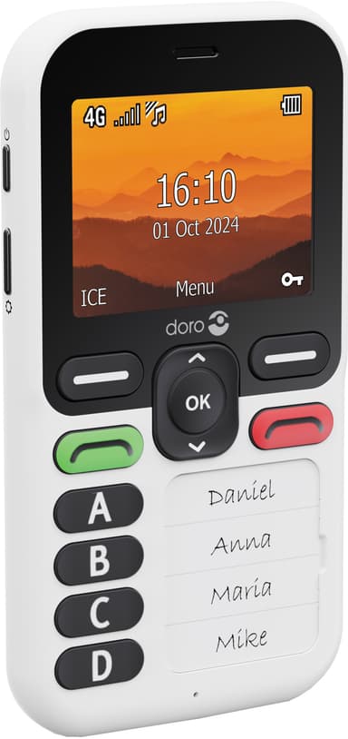 Doro Leva X10 mobiltelefon (hvit/sort)