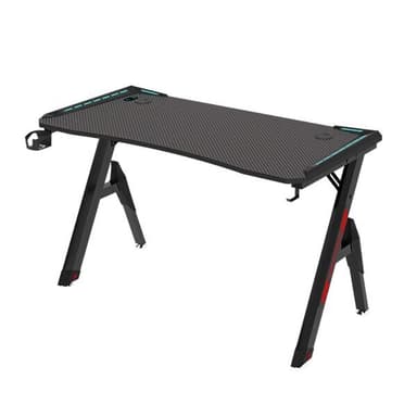Gamingbord 140cm med RGB Belysning - Svart
