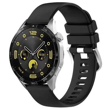 Silikonarmbånd 18 mm til Huawei Watch GT 4 41 mm - Svart