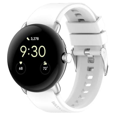 Silikonarmbånd for Google Pixel Watch 1 / 2 - Hvit