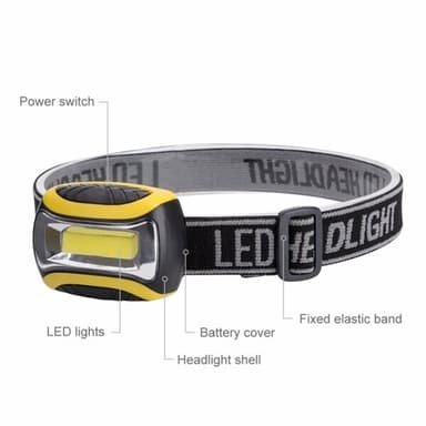 LED-hodelykt / fiskelys / sykkellys for fiske, sykling og jogging
