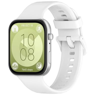 Huawei Fit 3 silikonarmbånd med fargespenne - Hvit