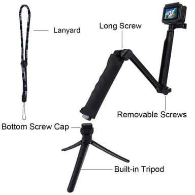 3-veis Selfie Stick GoPro HERO