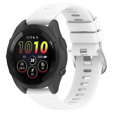 Silikonarmbånd til Garmin Forerunner 165 22 mm - Hvit