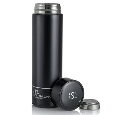 Extralink Smart Resetermos med LED-display 500 ml - Svart