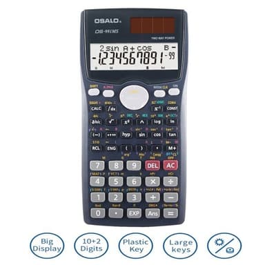 Multifunksjonell studentkalkulator med LCD-skjerm