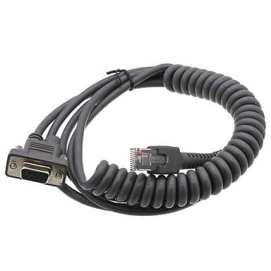 Strekkodeskannerkabel Spiral - RJ45 til RS232 til Honeywell / Zebra / Symbol 3m