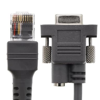 Strekkodeskannerkabel Spiral - RJ45 til RS232 til Honeywell / Zebra / Symbol 3m