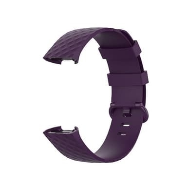 Silikonarmbånd Fitbit Charge 4 / Charge 3 / Charge 3 SE - str S Mørk Lilla