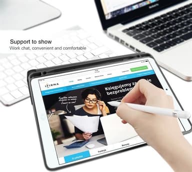 Kunstlæretui med pennholder for iPad Pro 10,5""