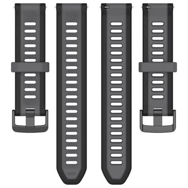 Silikonarmbånd til Garmin Forerunner 165 18 mm - Svart