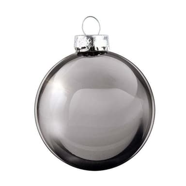 Julekuler i glass 8 cm 6-pakning - Sølv
