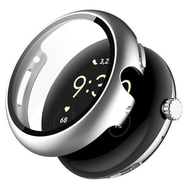 Beskyttelsesveske med skjermbeskytter til Google Pixel Watch 1 / 2 -Silver