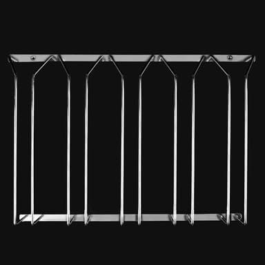Glassholder / vinglassholder i rustfritt stål med 5 rader for hyllemontering