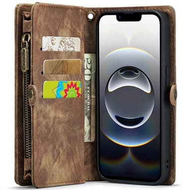 CaseMe mobildeksel 008 8-kort iPhone 16e - Brun