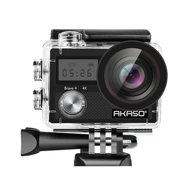 Akaso Brave 4 Actionkamera – 4K-video, 20 MP og Bildestabilisering