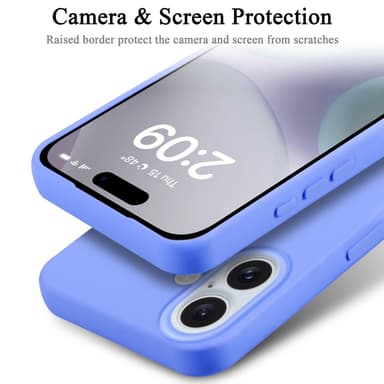 iPhone 16 silikondeksel Case Cover(Lilla)