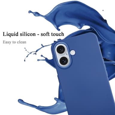 iPhone 16 silikondeksel Case Cover (Blå)