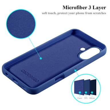 iPhone 16 silikondeksel Case Cover (Blå)