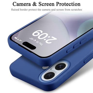iPhone 16 silikondeksel Case Cover (Blå)