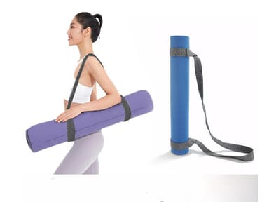 Bærestropp for yogamatte med sikker låsemekanisme Svart+grå