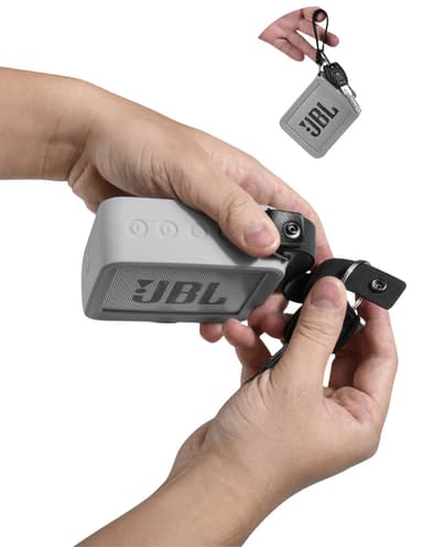 Silikonbeskyttelsesveske med håndstropp for JBL GO2 Sort