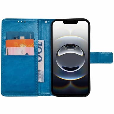 Lommebokdeksel 3-kort iPhone 16e - Lyseblå