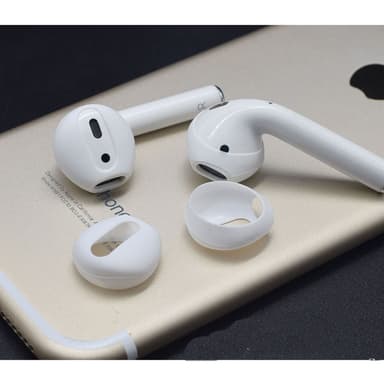 Ørebeskyttere i silikon for AirPods 1/2 generasjon Hvit