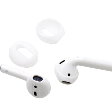 Ørebeskyttere i silikon for AirPods 1/2 generasjon Hvit