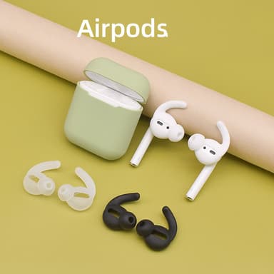Ørekroker ørepropper for bedre feste av AirPods/AirPods 2 Gjennomsiktig
