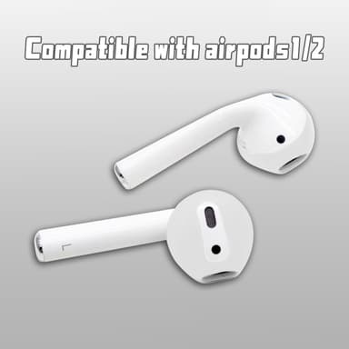 Ørebeskyttere i silikon for AirPods 1/2 generasjon Hvit