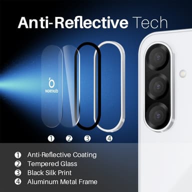 NORTHJO for Samsung Galaxy A26 Herdet Glass Kameralinsebeskytter