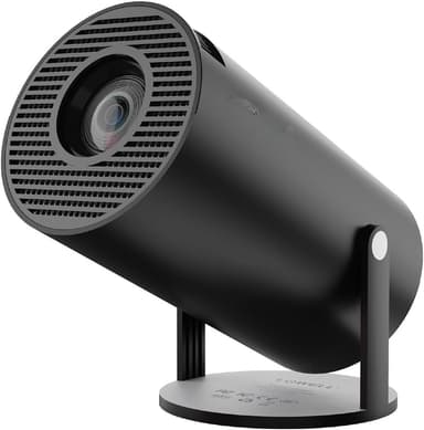 NÖRDIC Mini Portable Projector 4K 1080P Full HD-støtte Android 11 & Netflix – WiFi 6, BT 5.0, 180° rotasjon, hjemmekinoprojektor