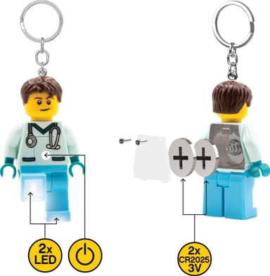 LEGO LED-nøkkelring (doctor)