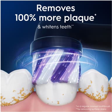 Oral-B iO Radiant White ekstra tannbørstehoder 457118 3 stk. (sort)