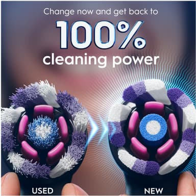 Oral-B iO Radiant White ekstra tannbørstehoder 457118 3 stk. (sort)