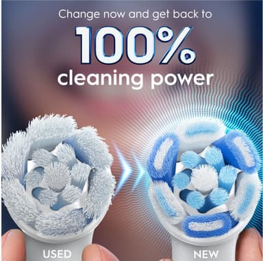 Oral-B iO Ultimate Clean ekstra tannbørstehoder 195546 6 stk. (hvit)