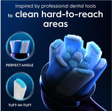 Oral-B iO Ultimate Clean ekstra tannbørstehoder 195522 6 stk. (sort)
