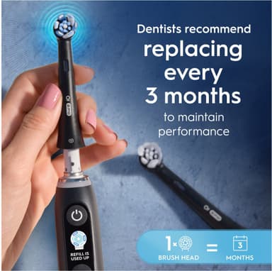 Oral-B iO Ultimate Clean ekstra tannbørstehoder 195522 6 stk. (sort)