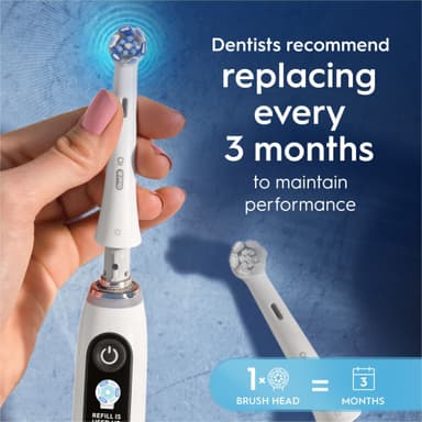 Oral-B iO Ultimate Clean ekstra tannbørstehoder 373470 3 stk. (hvit)