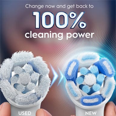 Oral-B iO Ultimate Clean ekstra tannbørstehoder 373470 3 stk. (hvit)